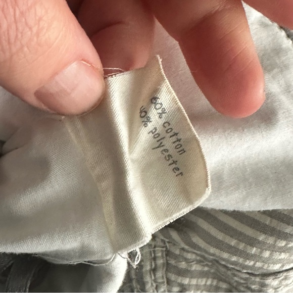 Anthropologie Elevenses Striped Wide Leg Seer Sucker Pants Size 6 - Picture 8 of 9